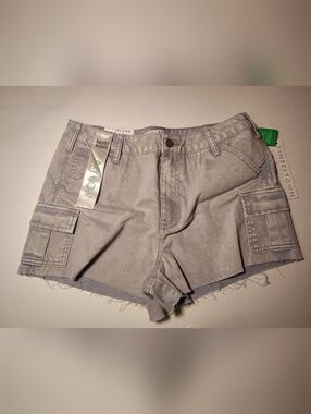 Francesca's Light Blue  Frayed Denim Shorts